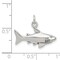Sterling Silver Antiqued Shark Charm Pendant Jewelry 16mm x 22mm
